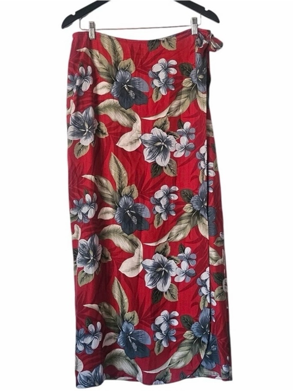 Red Floral Maxi Skirt - Women